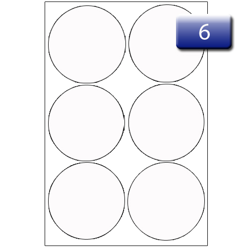 A4 Sheet Labels- LL88C- 6 Circular Labels Per Sheet - Lotus Labels